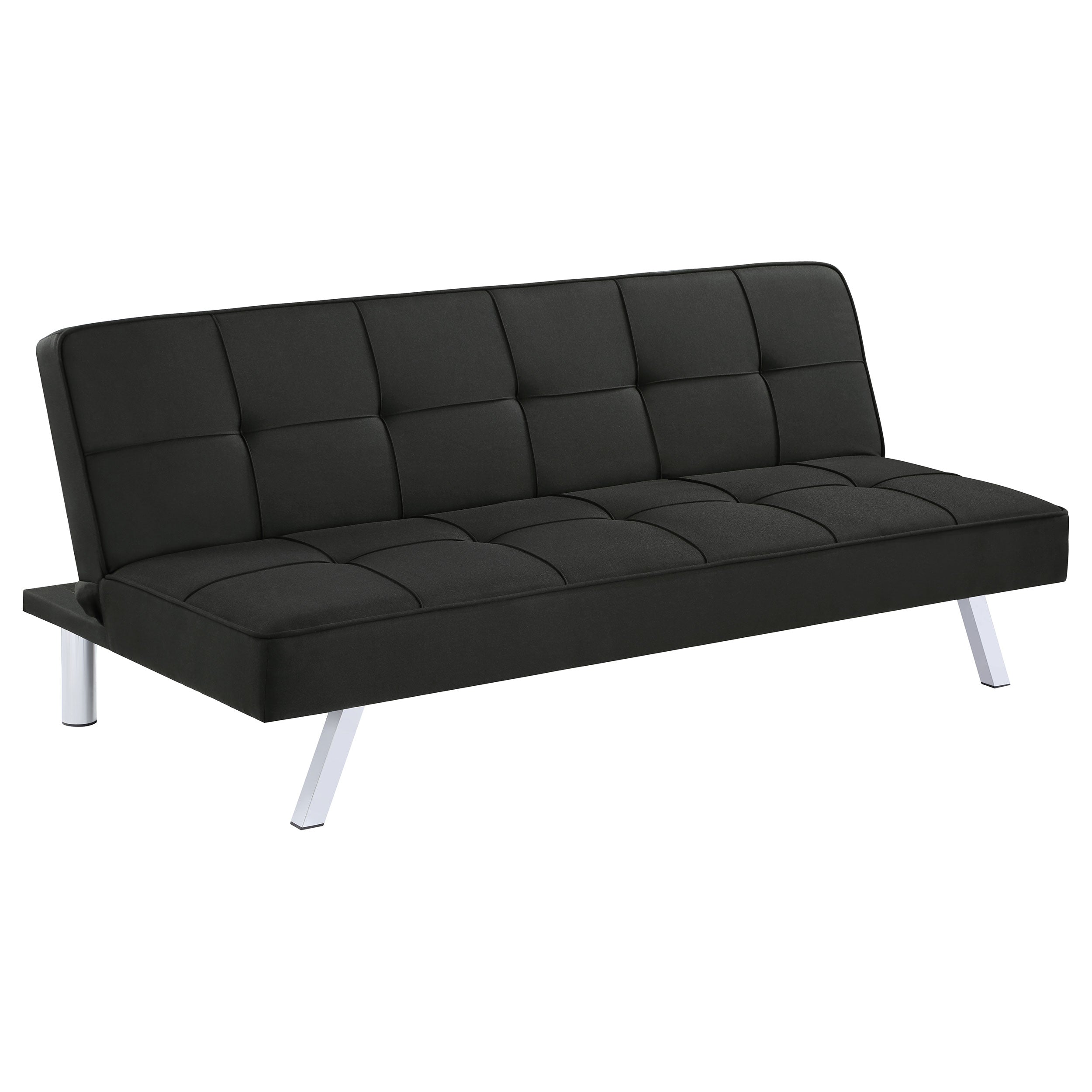 Tampa Furniture Outlet - Coaster - Joel Upholstered Tufted Convertible Sofa Bed Black - 360281