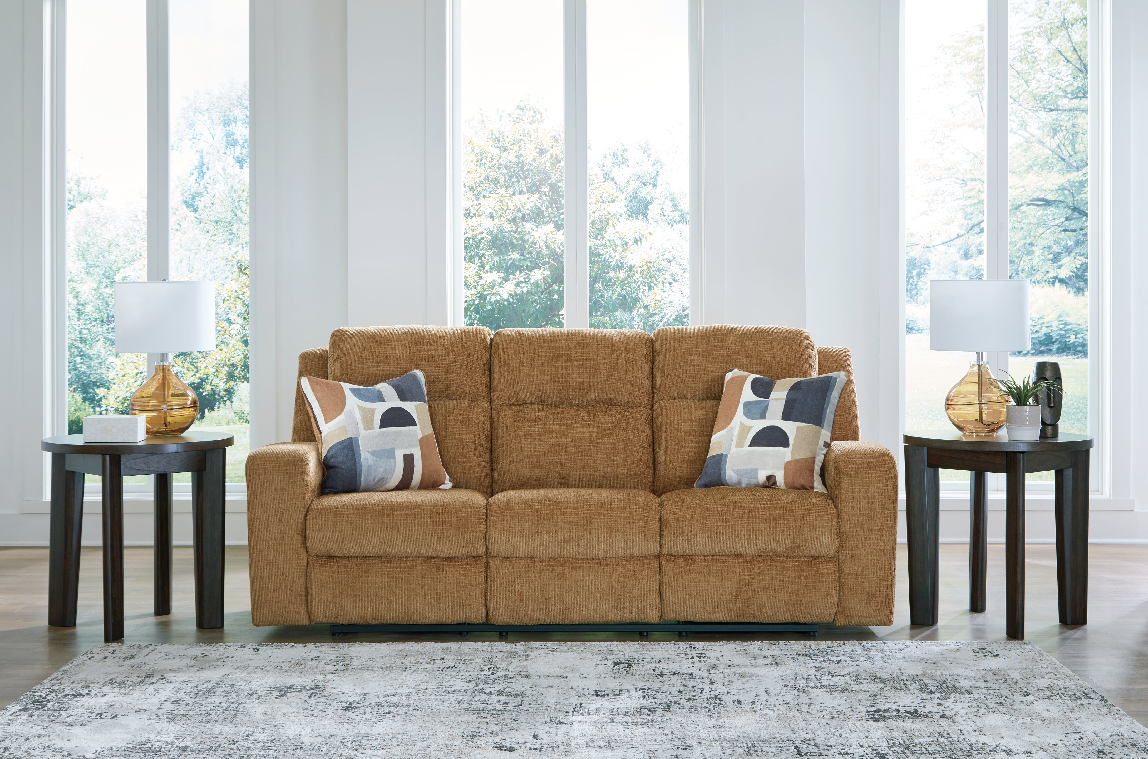 Tampa Furniture Outlet Lutz - Ashley Furniture - Kanlow Living Room - Reclining Sofa / Honey - 3860588