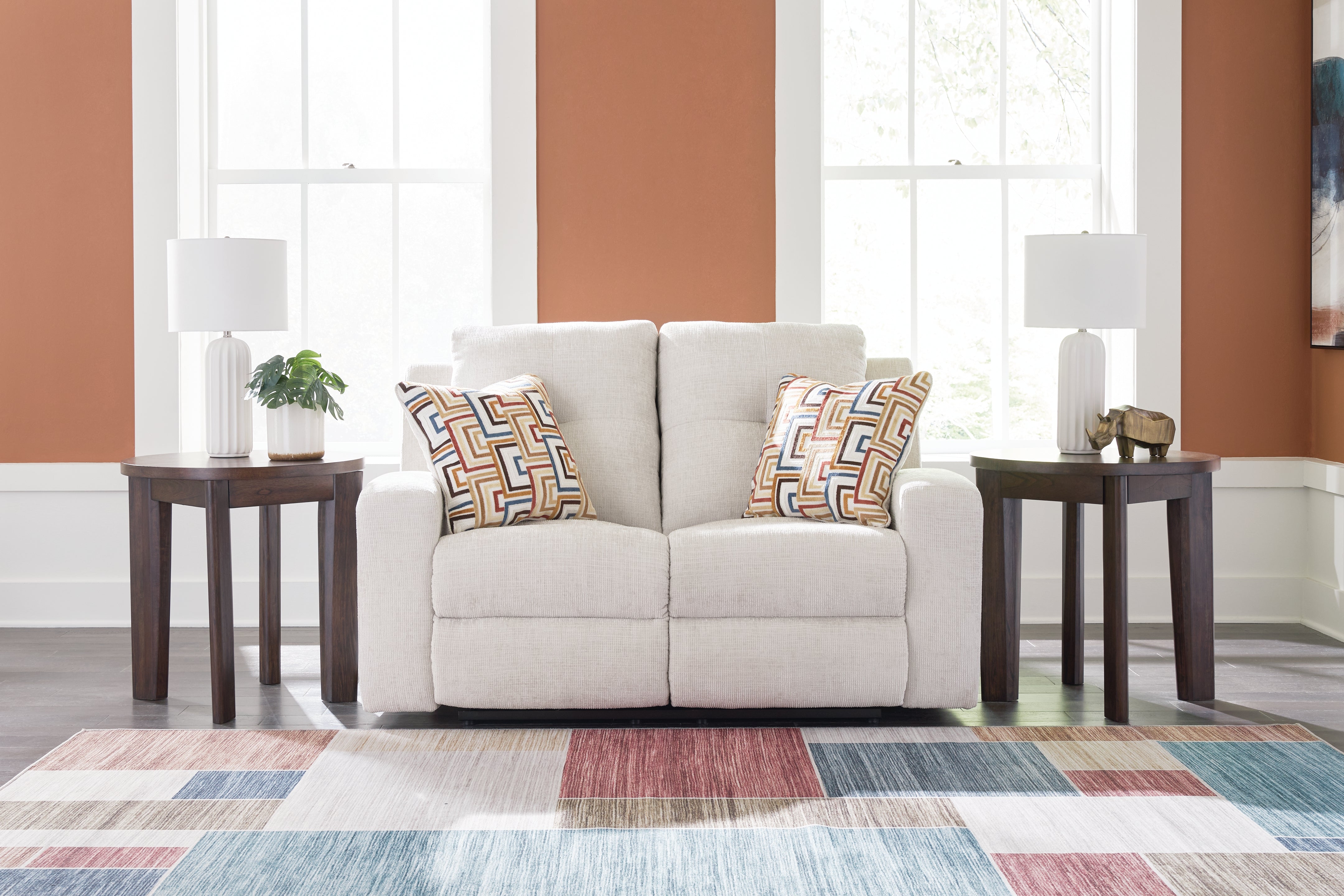Tampa Furniture Outlet Lutz - Ashley Furniture - Danum Living Room - Reclining Loveseat / Stone - 3880586