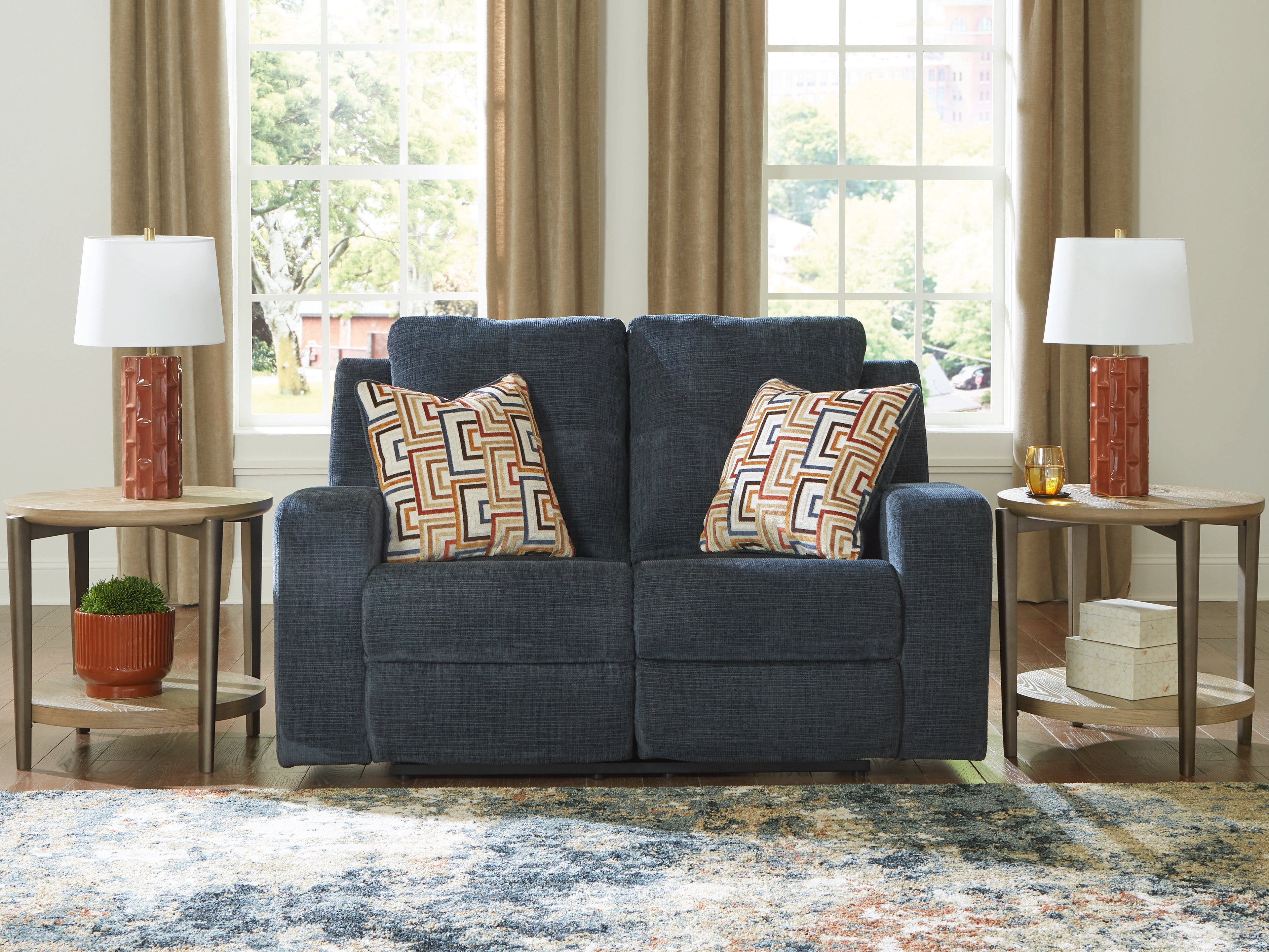 Tampa Furniture Outlet Lutz - Ashley Furniture - Danum Living Room - Reclining Loveseat / Ink - 3880686