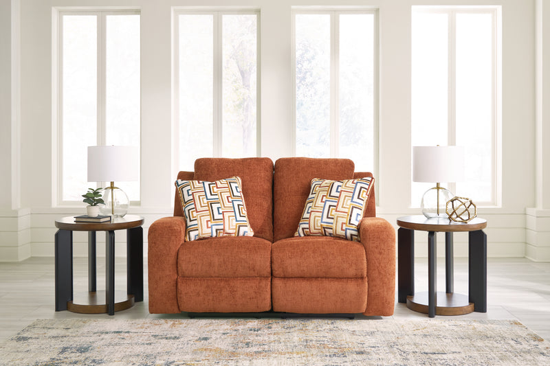 Tampa Furniture Outlet Lutz - Ashley Furniture - Danum Living Room - Reclining Loveseat / Spice - 3880786
