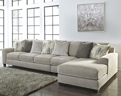 Tampa Furniture Outlet Lutz - Ashley Furniture - Ardsley Sectional - LAF 3-Piece Sectional with Chaise / Pewter - 39504S6