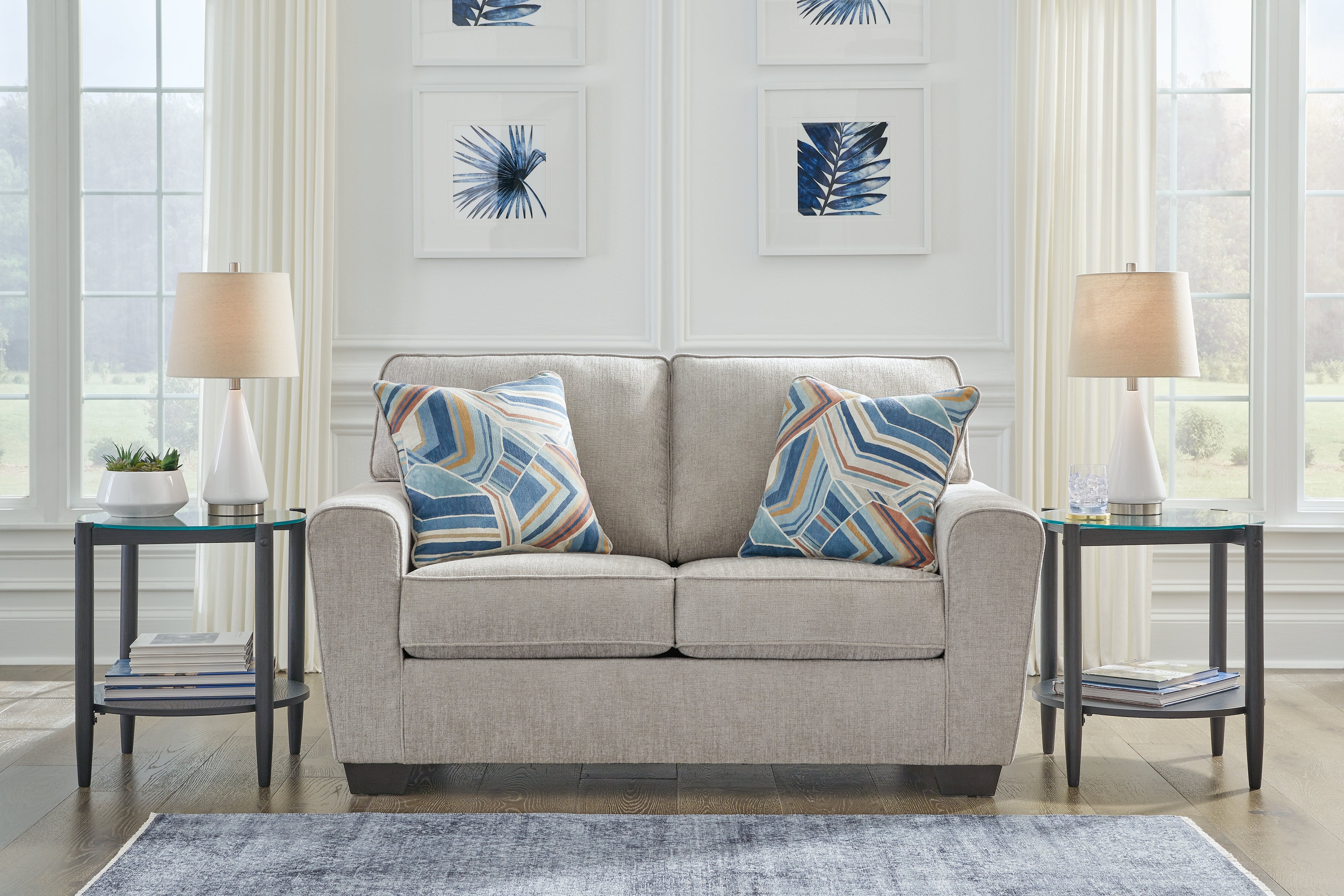 Tampa Furniture Outlet Lutz - Ashley Furniture - Cashton Living Room - Loveseat / Ice - 4060635