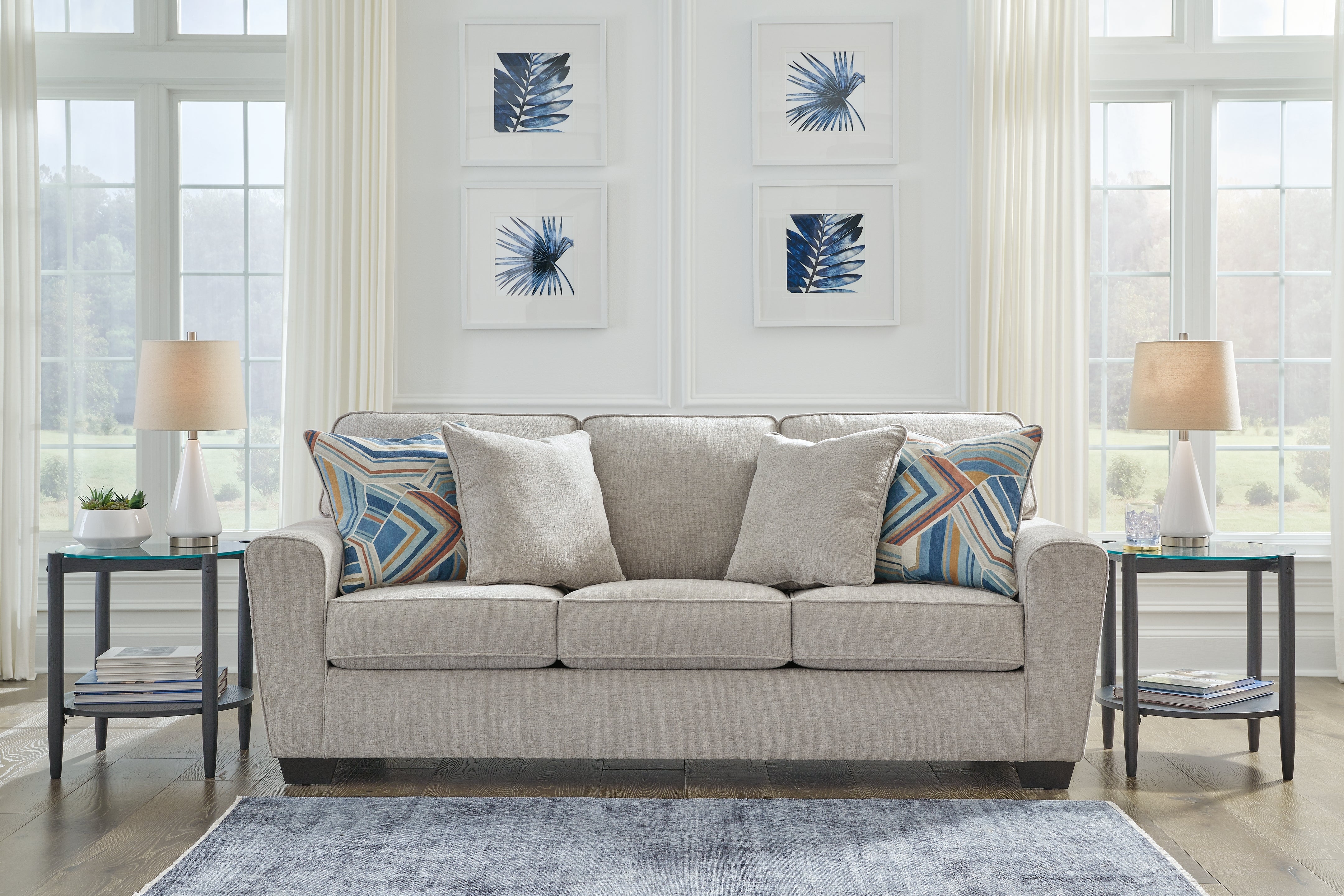 Tampa Furniture Outlet Lutz - Ashley Furniture - Cashton Living Room - Sofa / Ice - 4060638