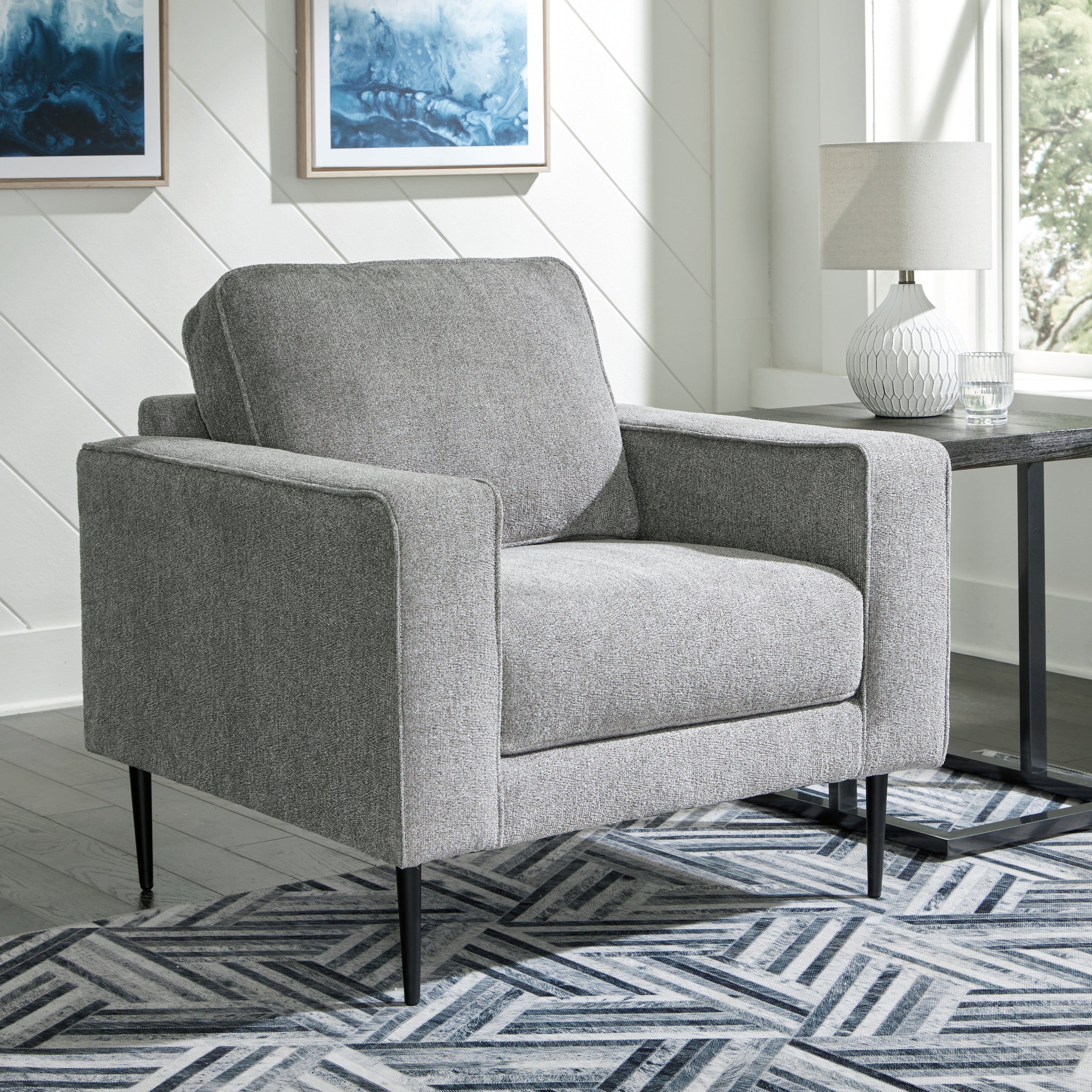 Tampa Furniture Outlet Lutz - Ashley Furniture - Hazela Living Room - Chair / Charcoal - 4110220