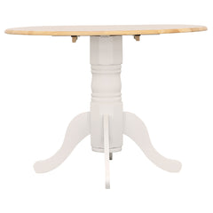 Allison Round 40-inch Drop Leaf Extension Dining Table White