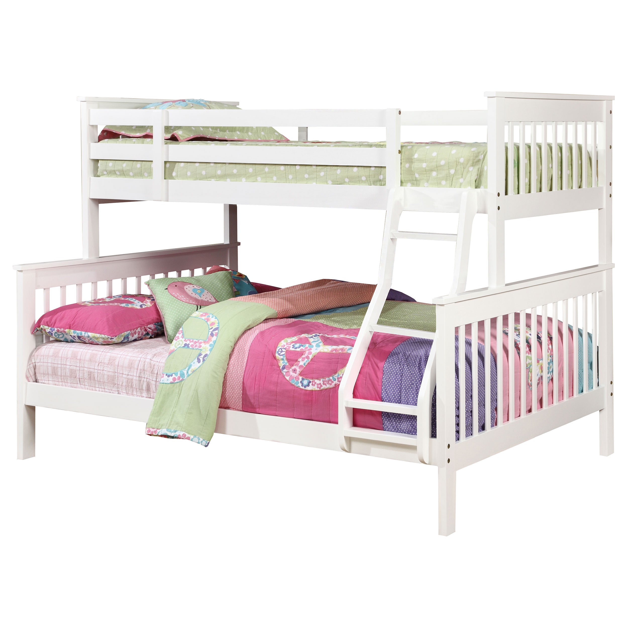 Tampa Furniture Outlet - Coaster - Chapman Wood Twin Over Full Bunk Bed White - 460260