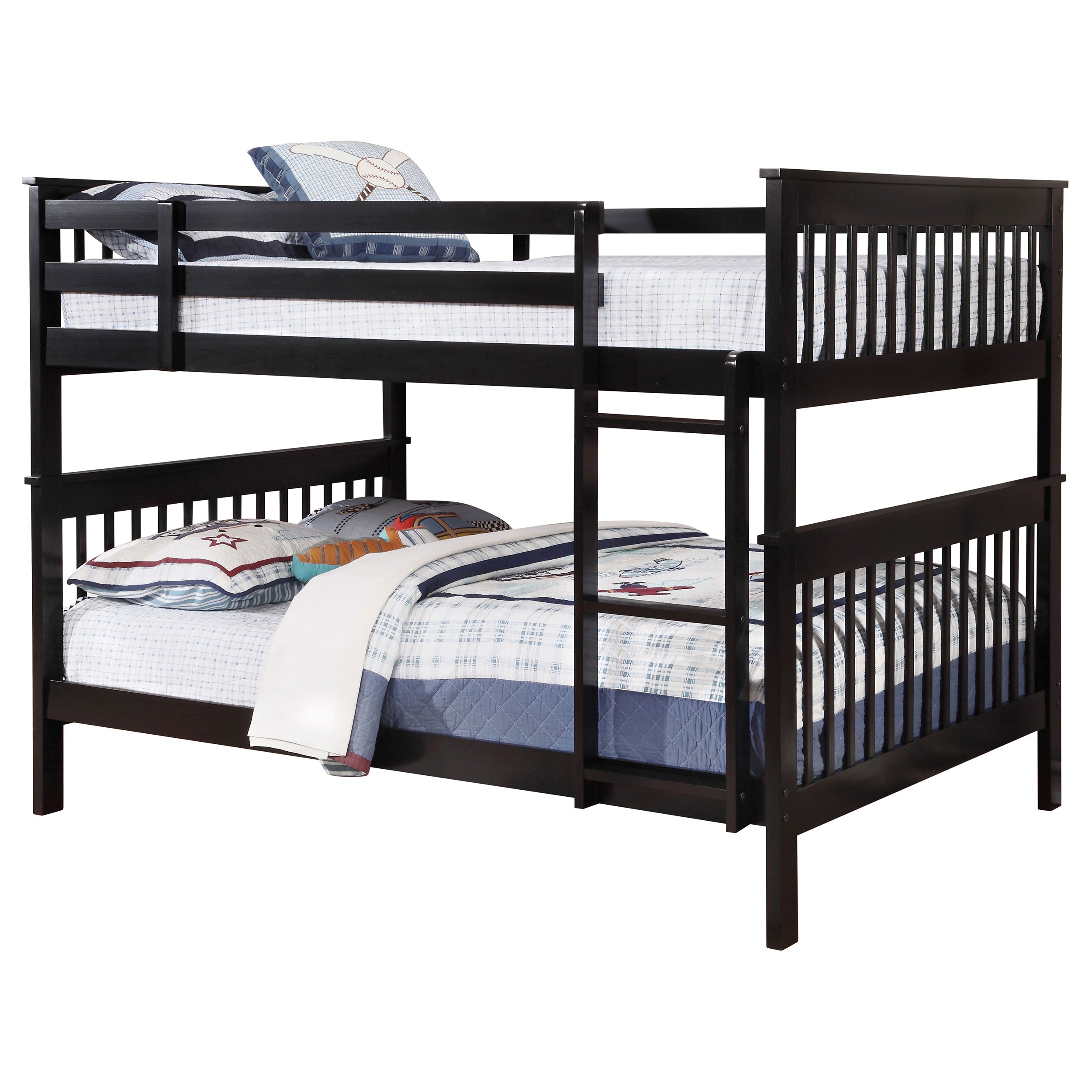 Tampa Furniture Outlet - Coaster - Chapman Wood Full Over Full Bunk Bed Black - 460359