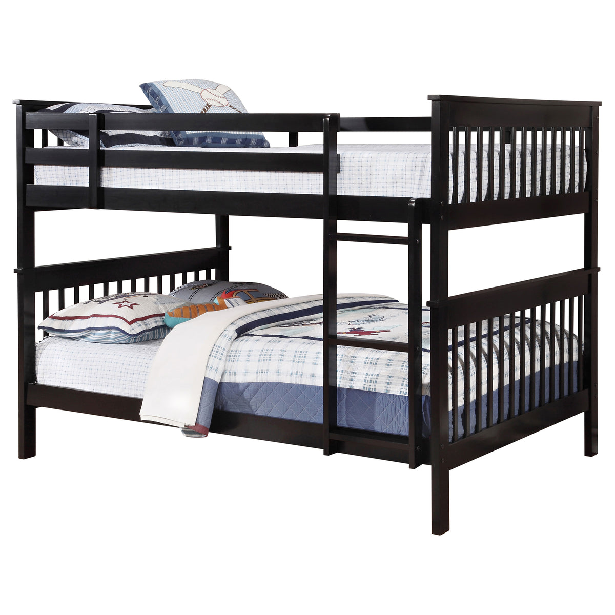 Tampa Furniture Outlet - Coaster - Chapman Wood Full Over Full Bunk Bed Black - 460359