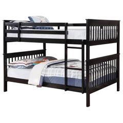Tampa Furniture Outlet - Coaster - Chapman Wood Full Over Full Bunk Bed Black - 460359