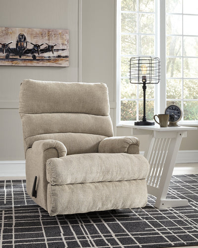 Tampa Furniture Outlet Lutz - Ashley Furniture - Man Fort Living Room - Rocker Recliner / Dusk - 4660425