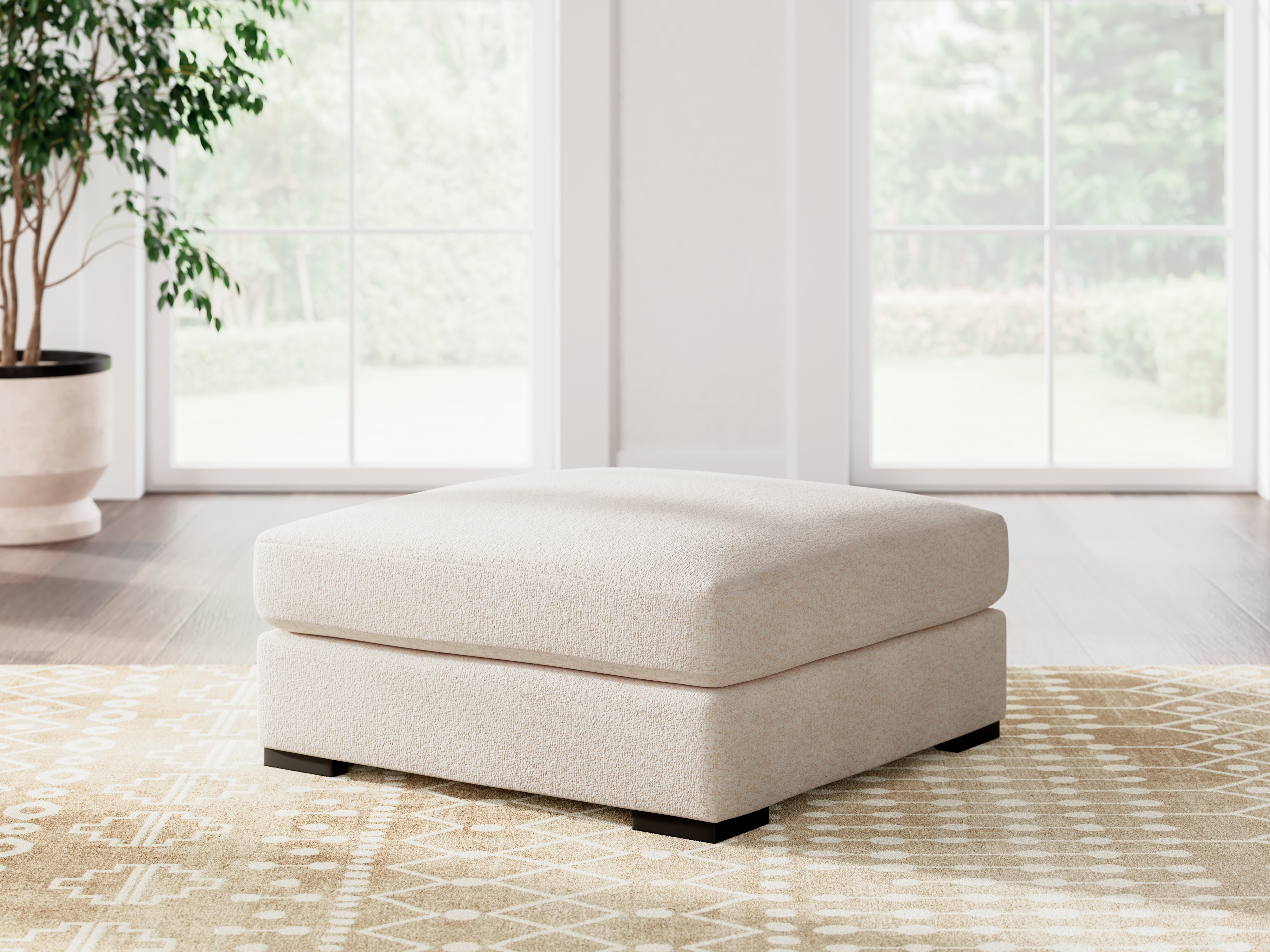 Tampa Furniture Outlet Lutz - Ashley Furniture - Donelson Creek Living Room - Oversized Accent Ottoman / Vanilla - 4800208