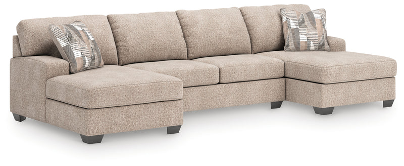 Tampa Furniture Outlet Lutz - Ashley Furniture - Newellen Sectionals - RAF 3-Piece Sectional with Double Chaise - 48404S7