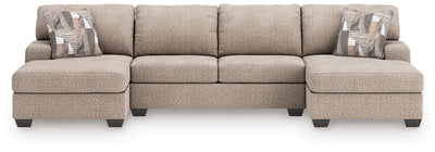 Tampa Furniture Outlet Lutz - Ashley Furniture - Newellen Sectionals - RAF 3-Piece Sectional with Double Chaise - 48404S7