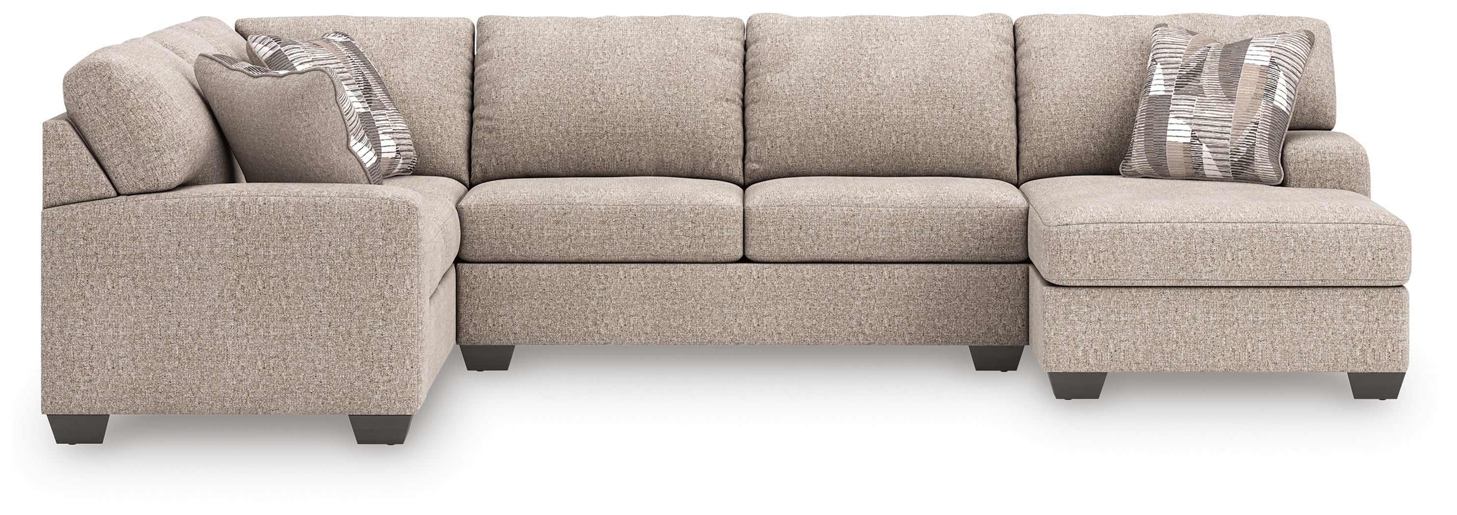 Tampa Furniture Outlet Lutz - Ashley Furniture - Newellen Sectional - LAF 3-Piece Sectional with Chaise / Hemp - 48404S6