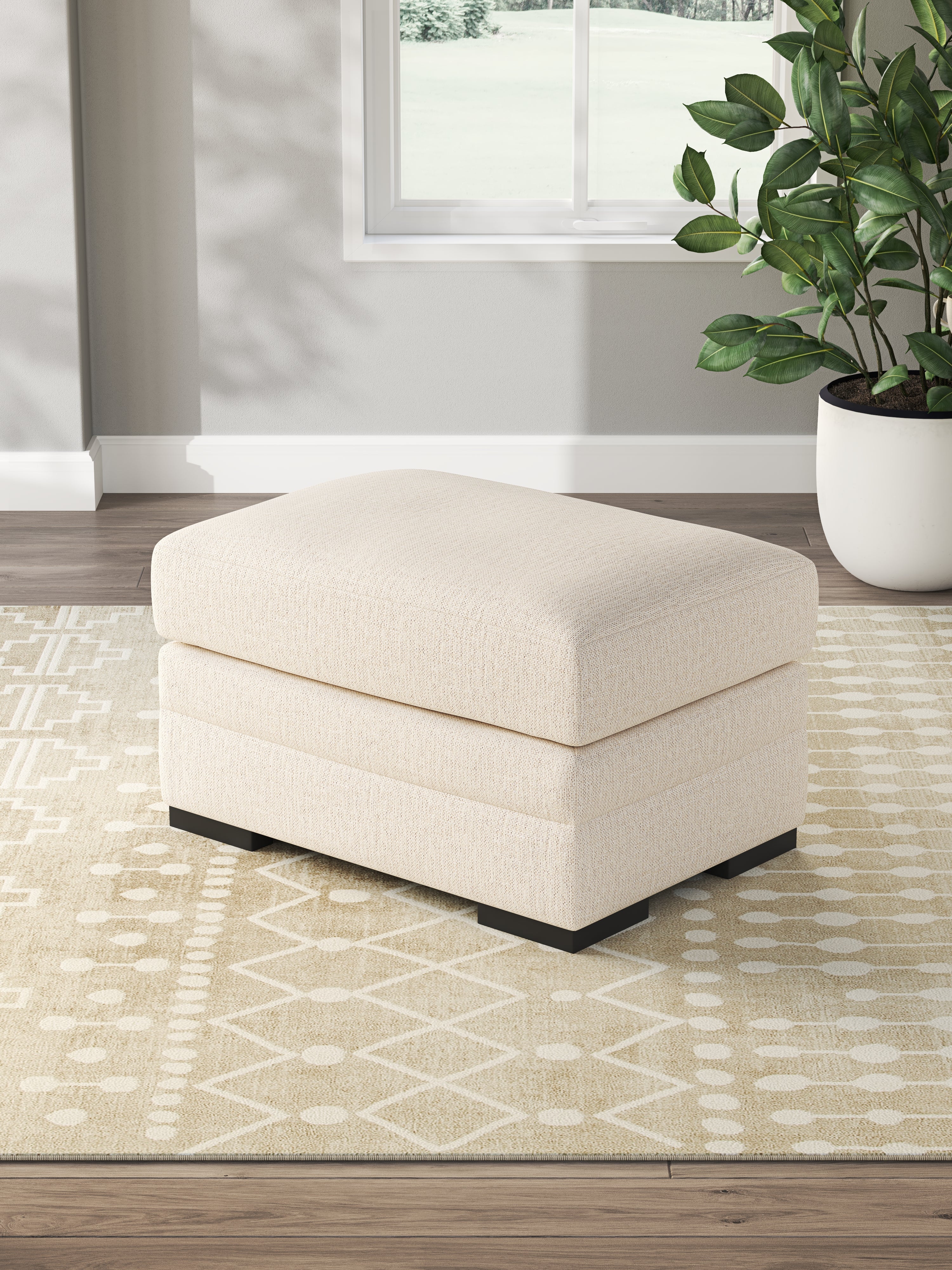 Tampa Furniture Outlet Lutz - Ashley Furniture - Lango Living Room - Ottoman / Jute - 4860214