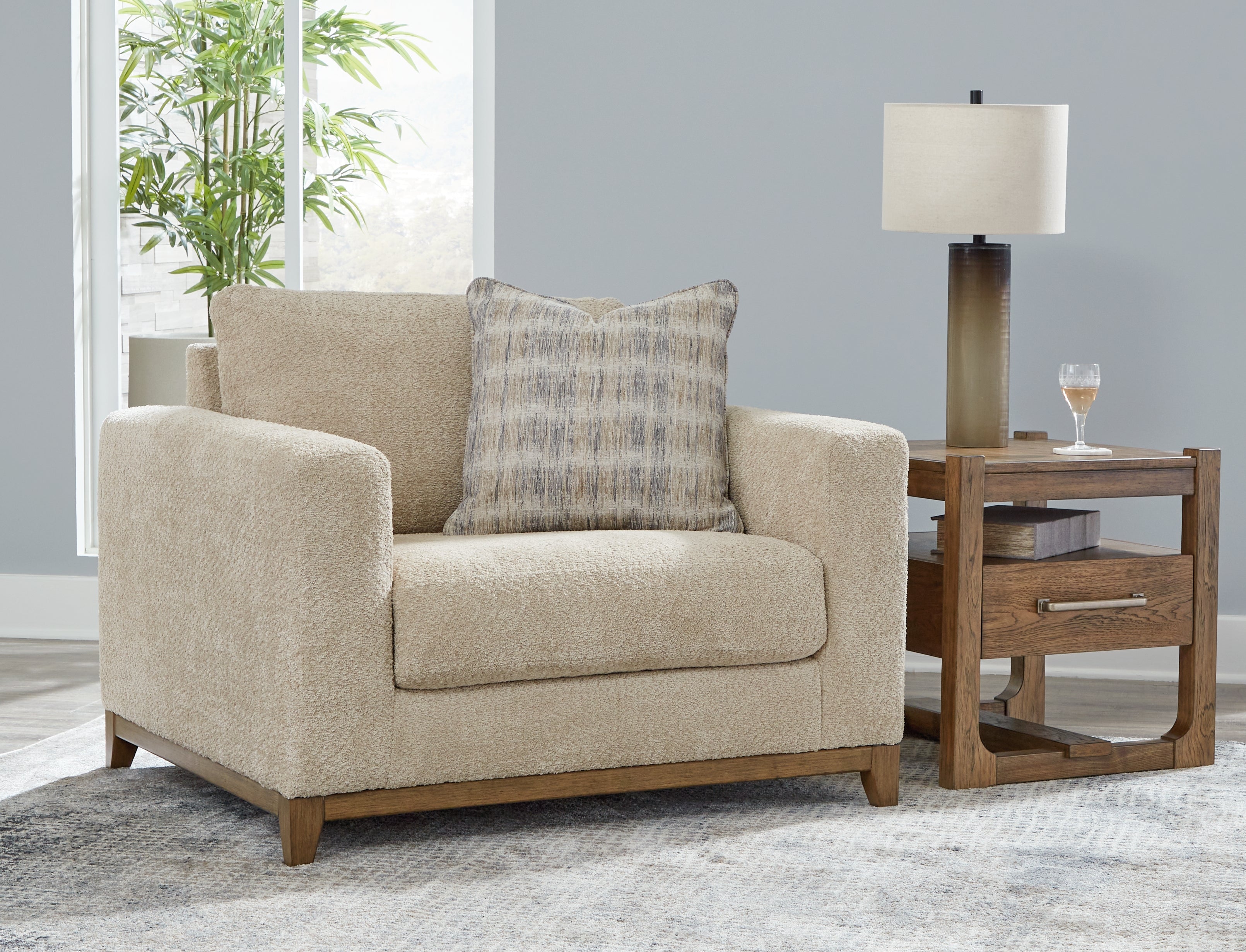 Tampa Furniture Outlet Lutz - Ashley Furniture - Parklynn Living Room - Chair and a Half / Desert - 4890223