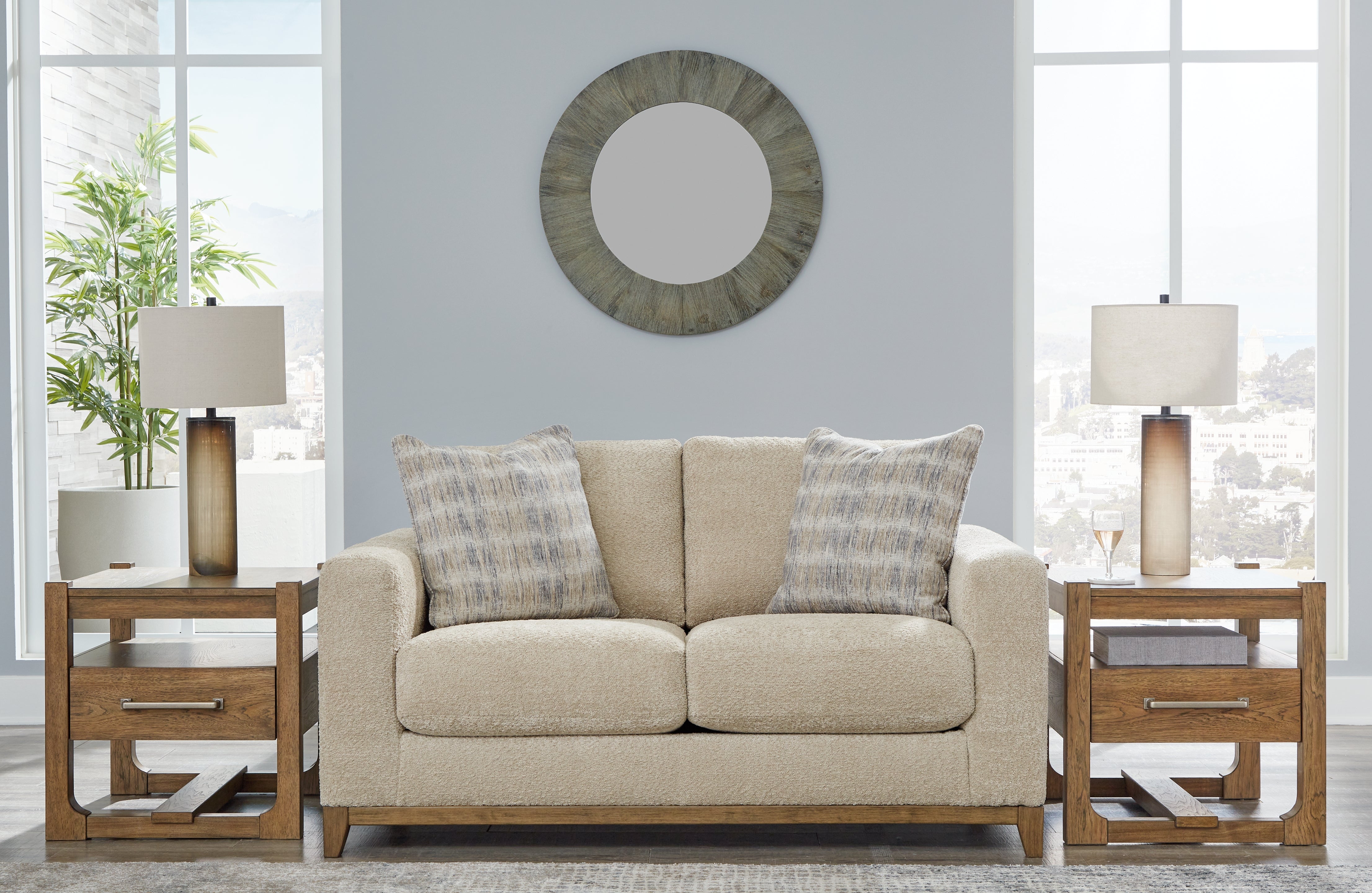 Tampa Furniture Outlet Lutz - Ashley Furniture - Parklynn Living Room - Loveseat / Desert - 4890235