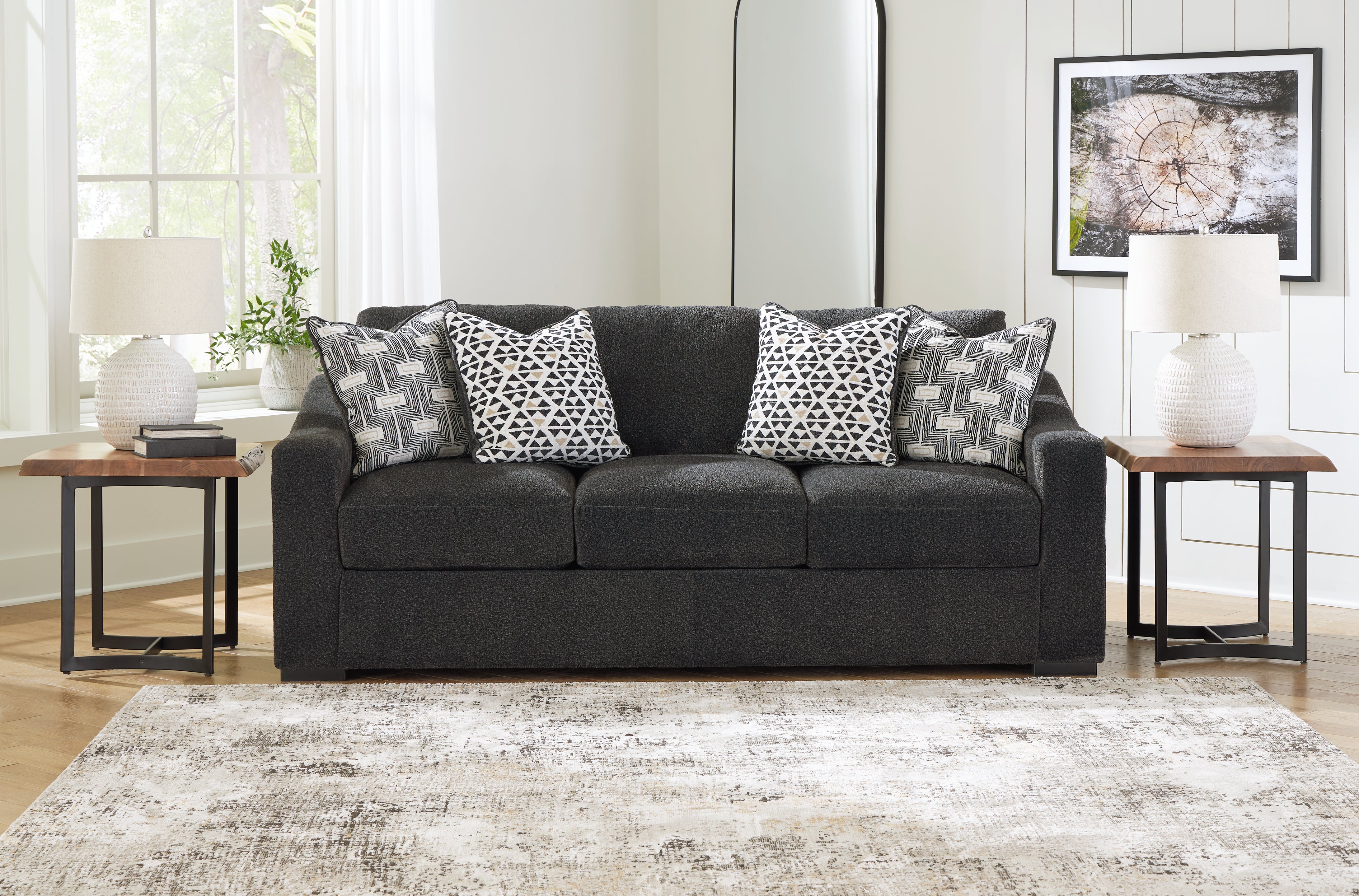 Tampa Furniture Outlet Lutz - Ashley Furniture - Wryenlynn Living Room - Sofa / Onyx - 4940538