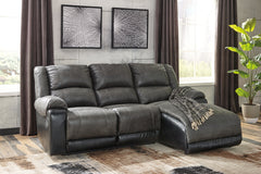 Tampa Furniture Outlet Lutz - Ashley Furniture - Nantahala Sectional - 3-Piece Reclining Sectional with Chaise / Slate - 50301S9