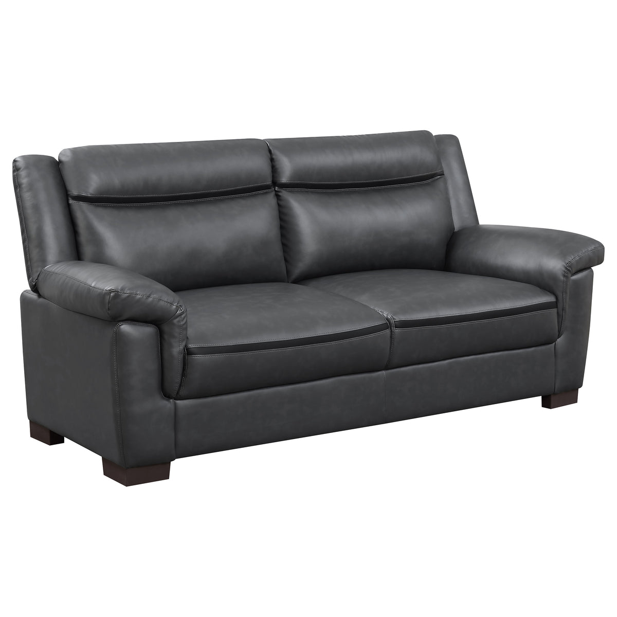 Tampa Furniture Outlet - Coaster - Arabella Upholstered Padded Arm Sofa Grey - 506591