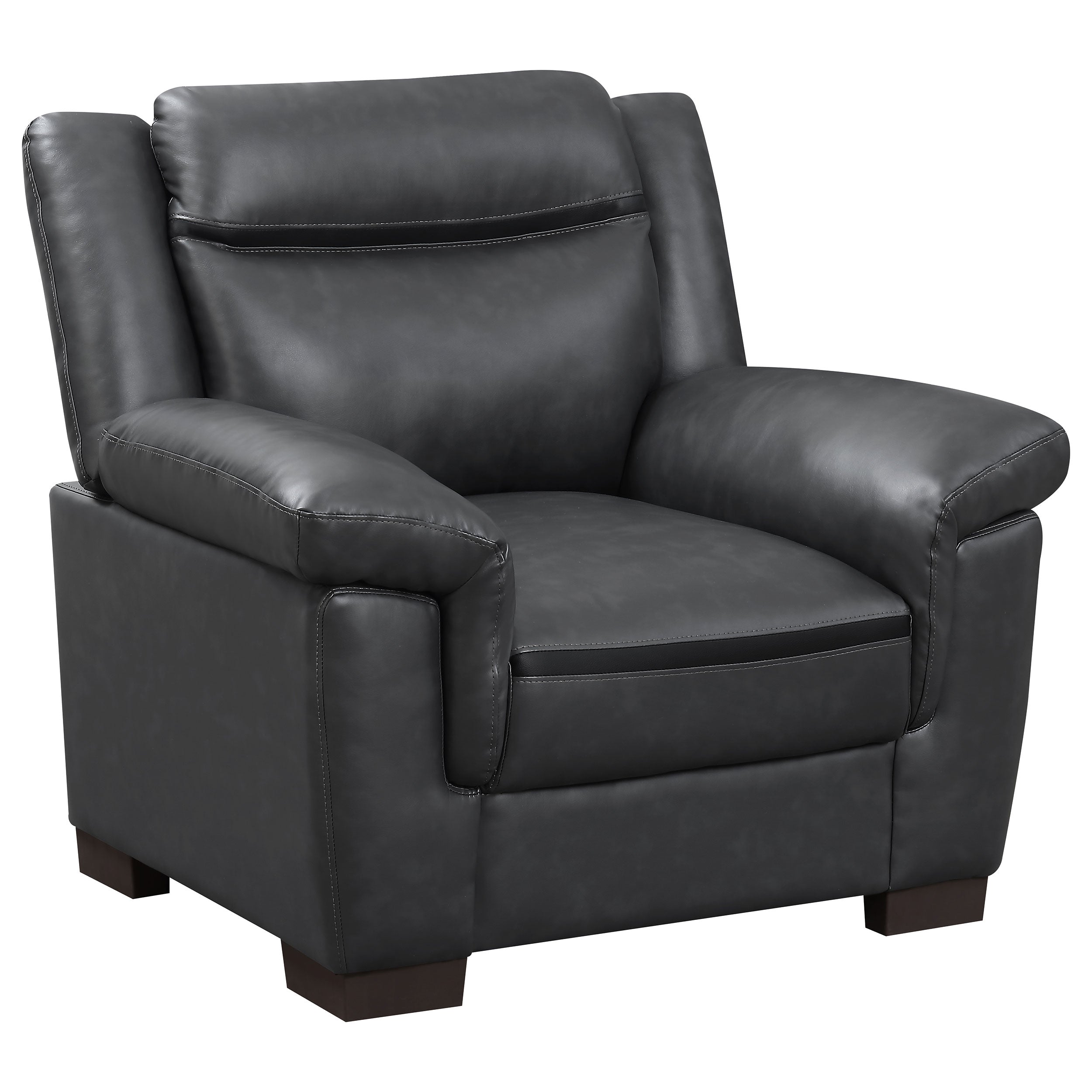 Tampa Furniture Outlet - Coaster - Arabella Upholstered Padded Arm Accent Chair Grey - 506593