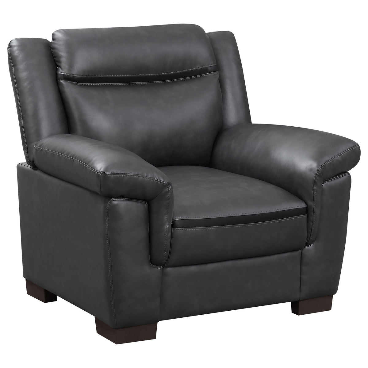 Tampa Furniture Outlet - Coaster - Arabella Upholstered Padded Arm Accent Chair Grey - 506593