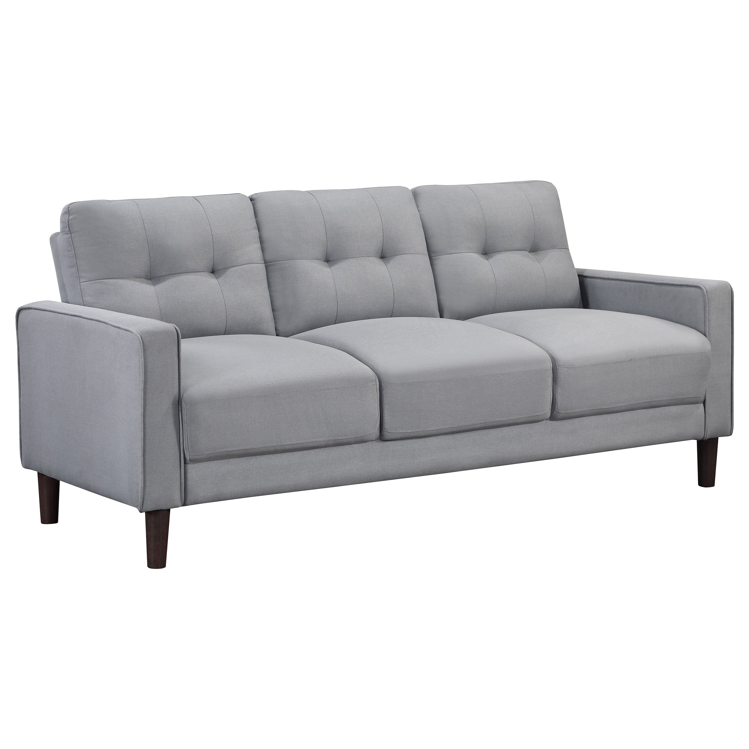Tampa Furniture Outlet - Coaster - Bowen Upholstered Track Arm Tufted Sofa Grey - 506781