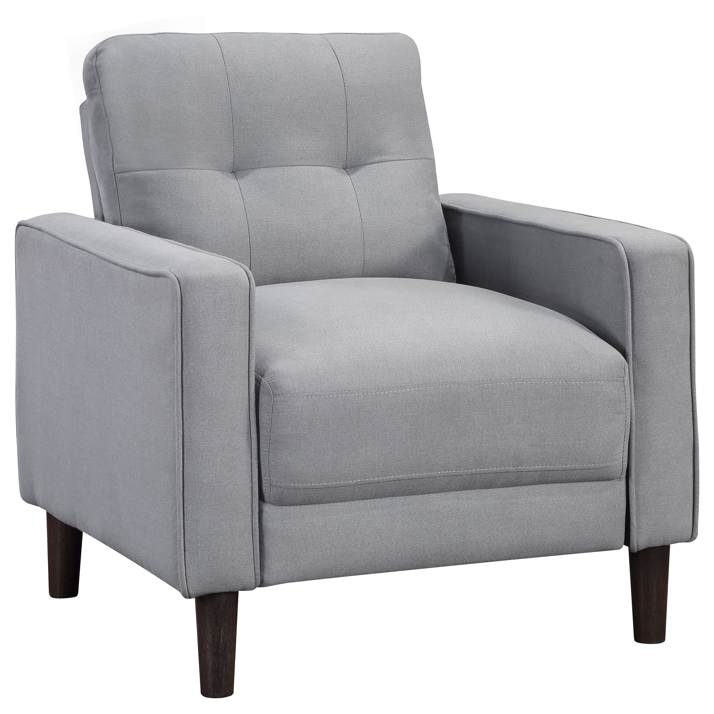 Tampa Furniture Outlet - Coaster - Bowen Upholstered Track Arm Tufted Accent Chair Grey - 506783