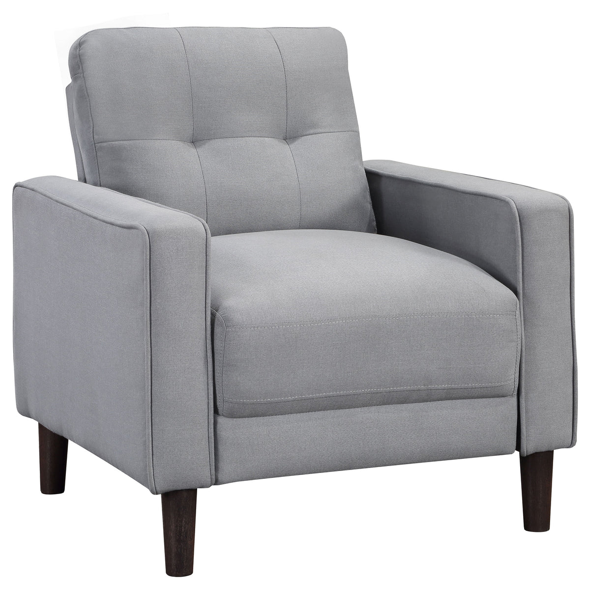 Tampa Furniture Outlet - Coaster - Bowen Upholstered Track Arm Tufted Accent Chair Grey - 506783