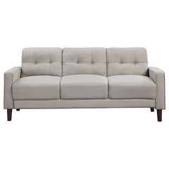 Bowen 2-piece Upholstered Track Arm Tufted Sofa Set Beige