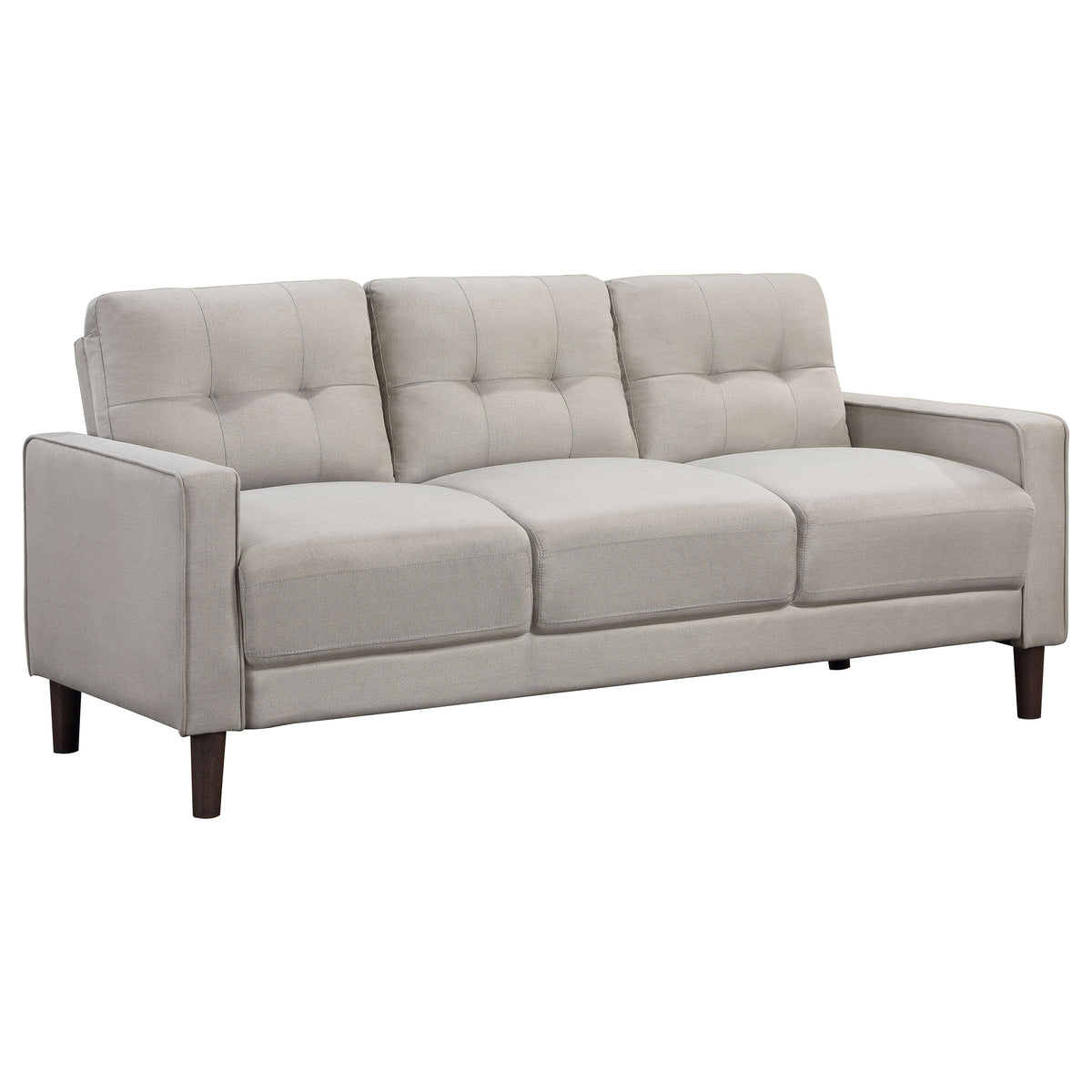 Tampa Furniture Outlet - Coaster - Bowen Upholstered Track Arm Tufted Sofa Beige - 506785