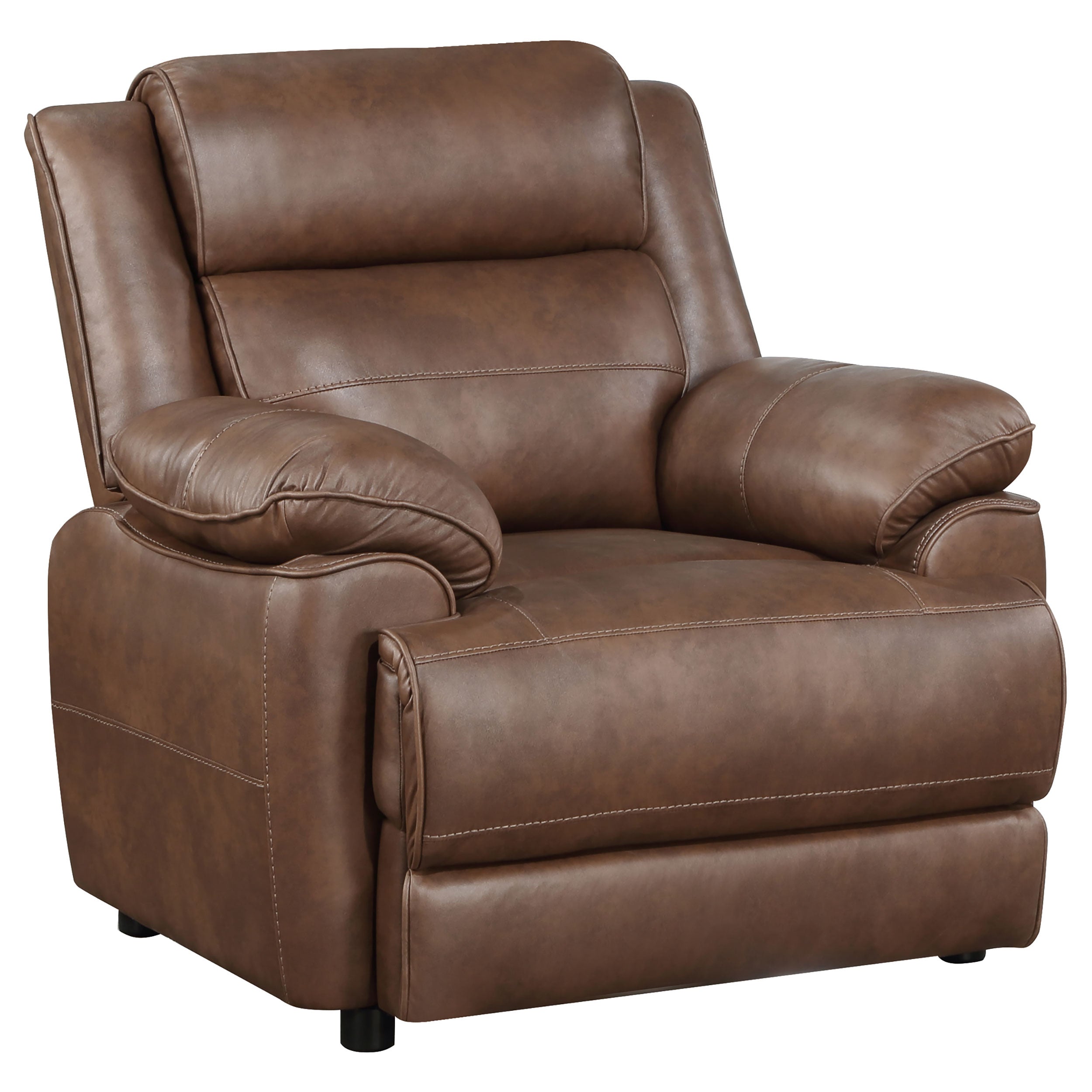 Tampa Furniture Outlet - Coaster - Ellington Upholstered Padded Arm Accent Chair Dark Brown - 508283