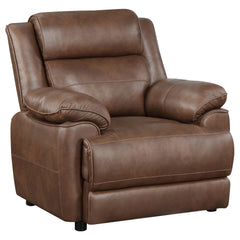 Tampa Furniture Outlet - Coaster - Ellington Upholstered Padded Arm Accent Chair Dark Brown - 508283