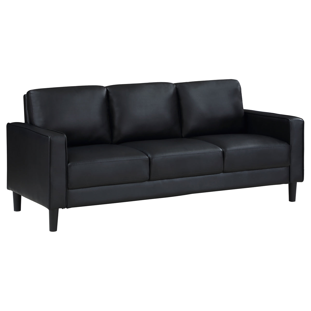 Tampa Furniture Outlet - Coaster - Ruth Upholstered Track Arm Sofa Black - 508361