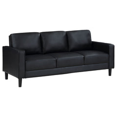 Tampa Furniture Outlet - Coaster - Ruth Upholstered Track Arm Sofa Black - 508361