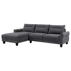 Tampa Furniture Outlet - Coaster - Caspian Upholstered Curved Arm Chaise Sectional Sofa Grey - 509540
