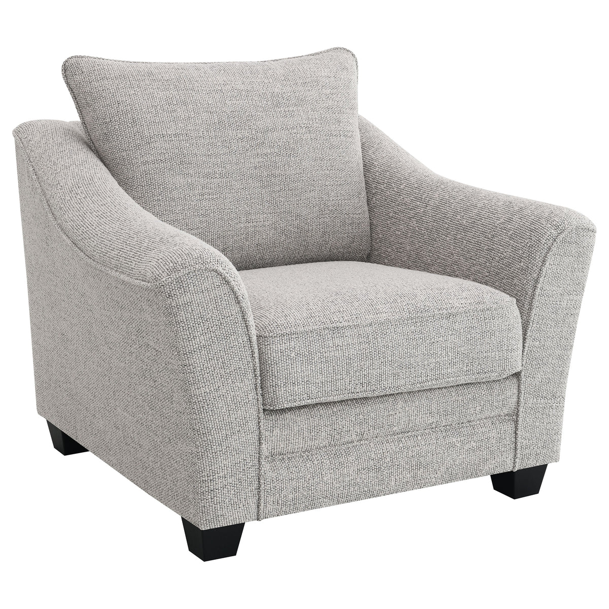 Tampa Furniture Outlet - Coaster - Tomkins Boucle Upholstered Chair Light Grey - 509673