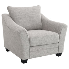 Tampa Furniture Outlet - Coaster - Tomkins Boucle Upholstered Chair Light Grey - 509673