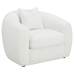 Tampa Furniture Outlet - Coaster - Isabella Faux Sheepskin Upholstered Accent Chair Natural - 509873