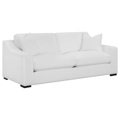 Tampa Furniture Outlet - Coaster - Ashlyn Upholstered Sloped Arm Sofa White - 509891