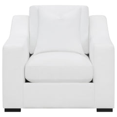 Ashlyn Upholstered Sloped Arm Accent Chair White