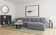 Tampa Furniture Outlet - Coaster - Blaine Upholstered Reversible Chaise Sectional Sofa Fog - 509900-SET