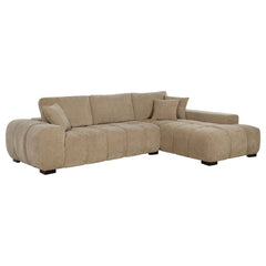 Tampa Furniture Outlet - Coaster - Octavia Upholstered Sectional Chaise Sofa Camel - 509961