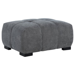 Tampa Furniture Outlet - Coaster - Octavia Upholstered Rectangular Ottoman Charcoal Grey - 509968