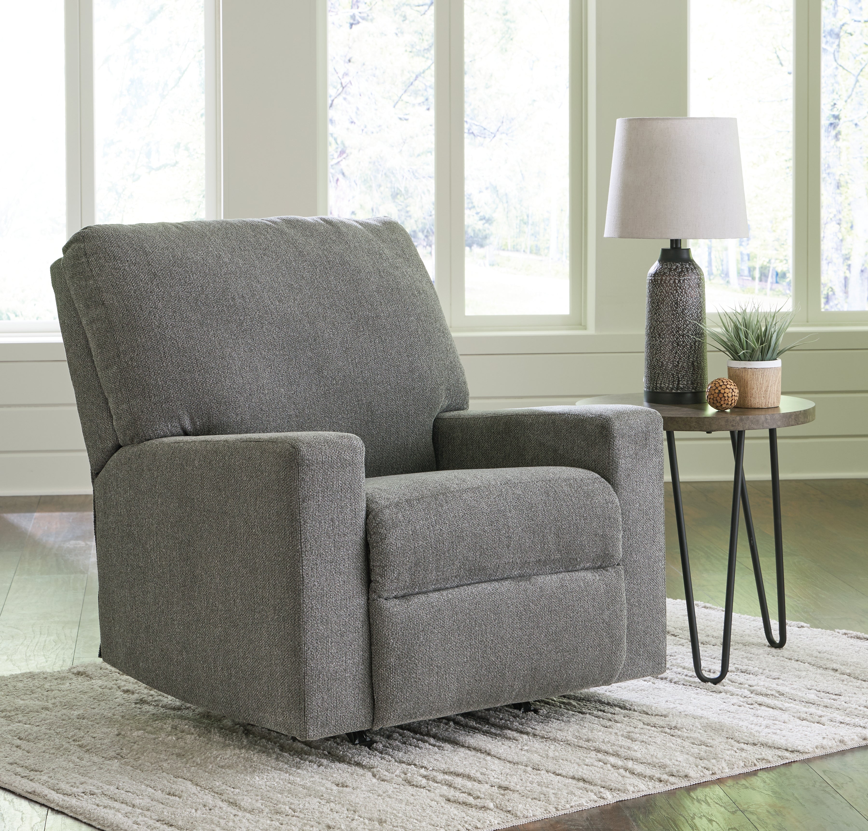 Tampa Furniture Outlet Lutz - Ashley Furniture - Deltona Living Room - Rocker Recliner / Graphite - 5120525