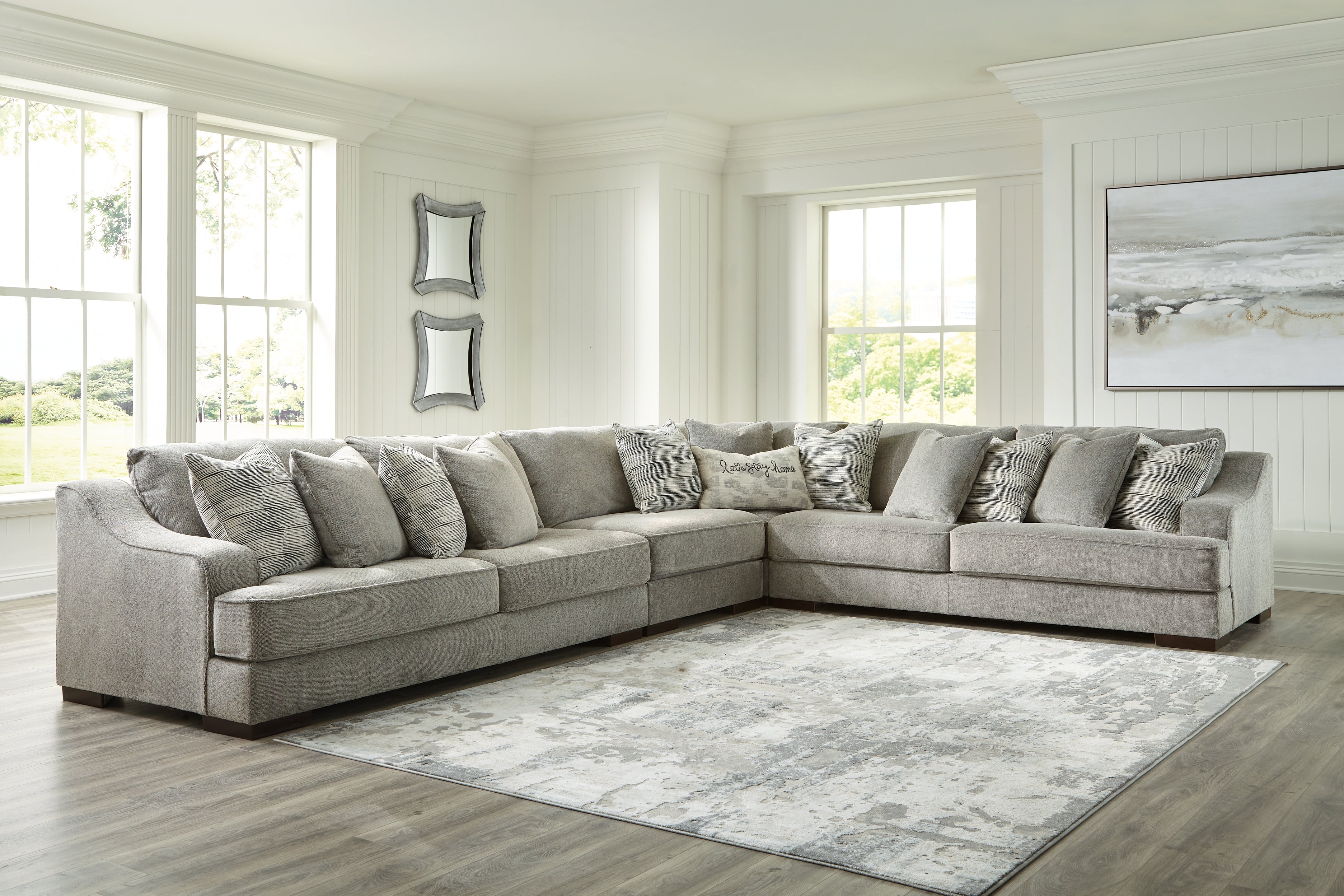 Tampa Furniture Outlet Lutz - Ashley Furniture - Bayless Sectional - LAF 4-Piece Sectional / Smoke - 52304S2