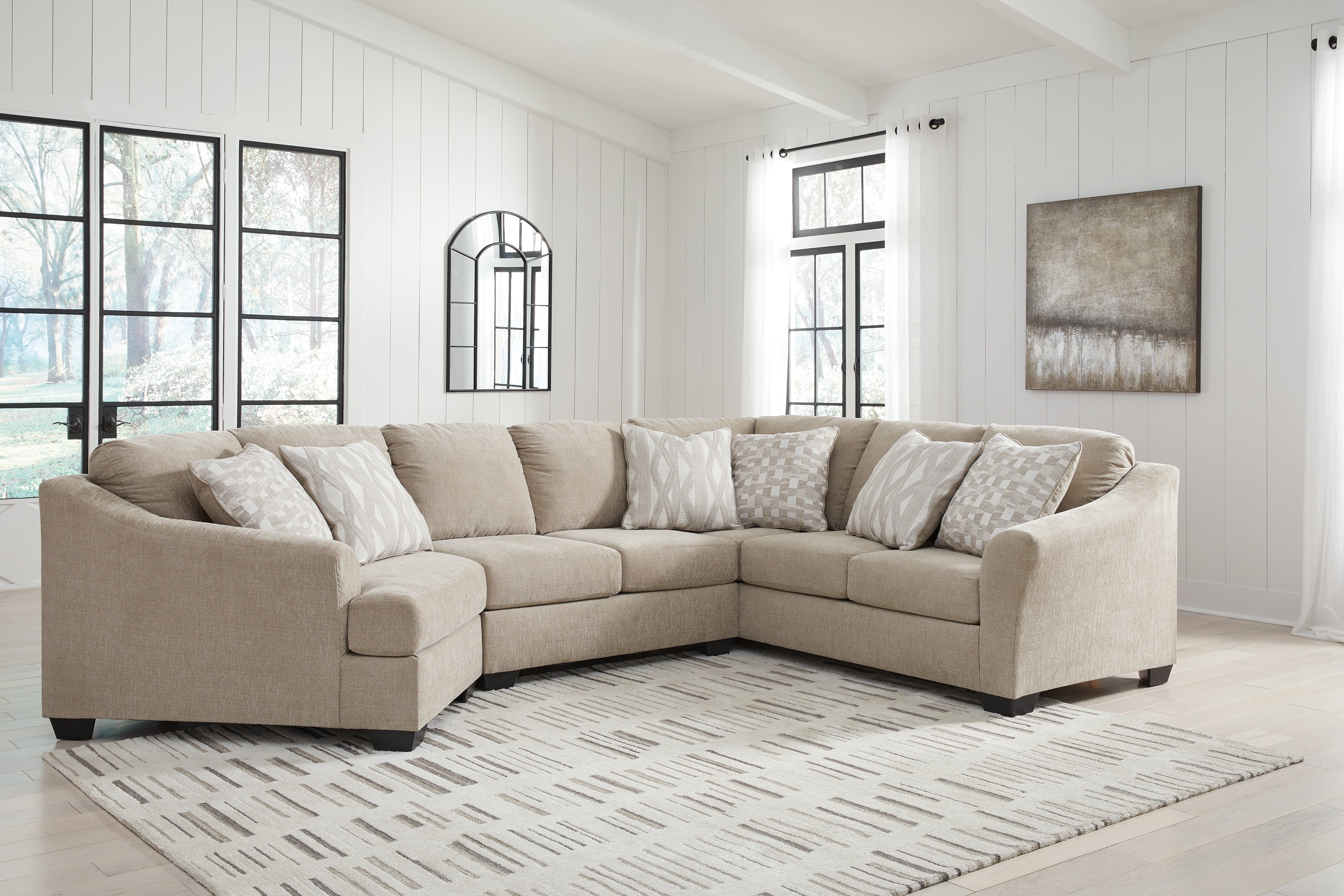 Tampa Furniture Outlet Lutz - Ashley Furniture - Brogan Bay Sectional - 3-Piece Sectional with Cuddler / Cork - 52705S2