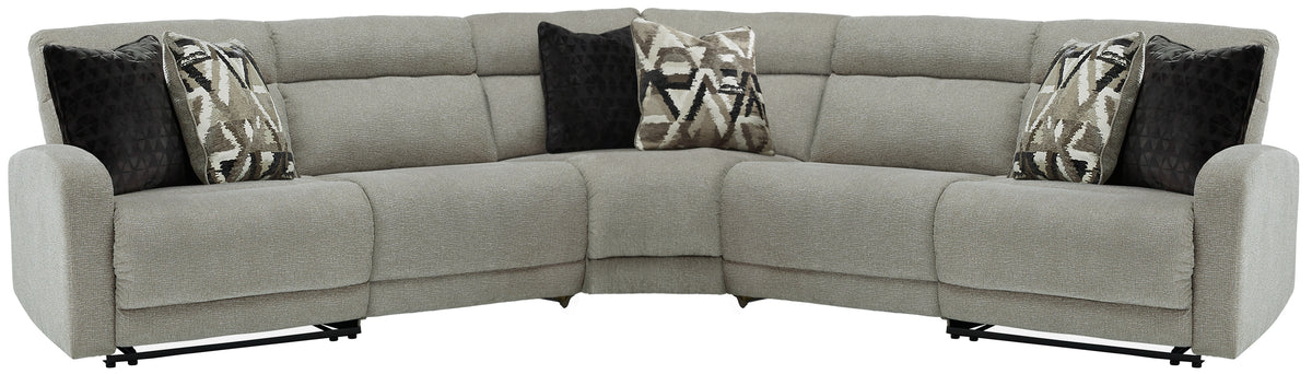 Tampa Furniture Outlet Lutz - Ashley Furniture - Colleyville Sectional - 5-Piece Power Reclining Sectional / Stone - 54405S6