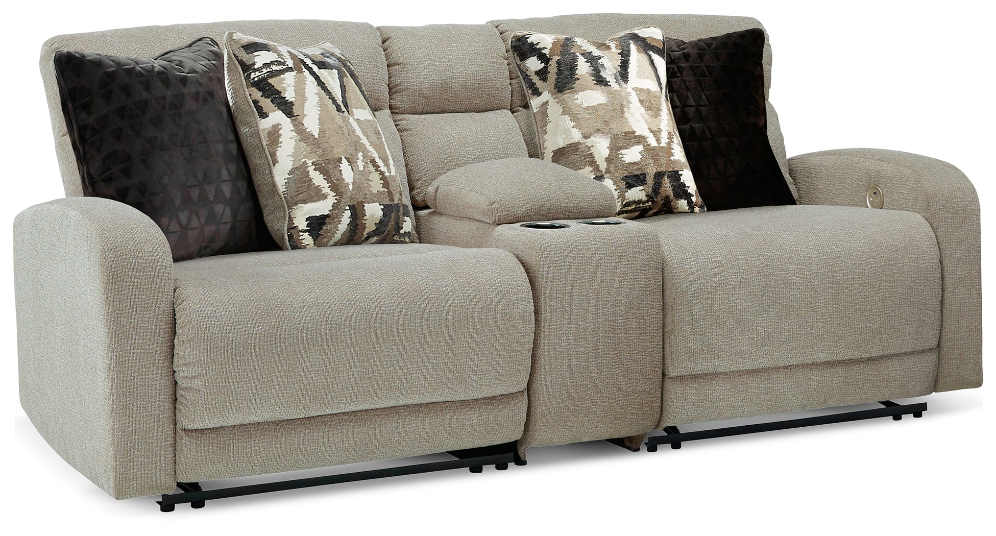 Tampa Furniture Outlet Lutz - Ashley Furniture - Colleyville Sectional - 3-Piece Power Reclining Sectional / Stone - 54405S1